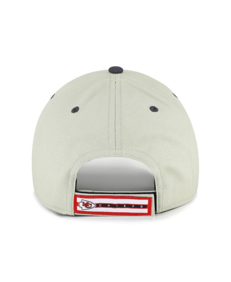 Men's '47 Gray/Black Kansas City Chiefs Half Block Text MVP Adjustable Hat