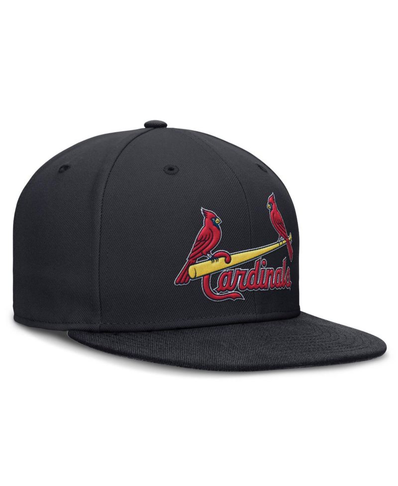 Men's Navy St. Louis Cardinals Wordmark Dri-FIT Round Bill True Fitted Hat