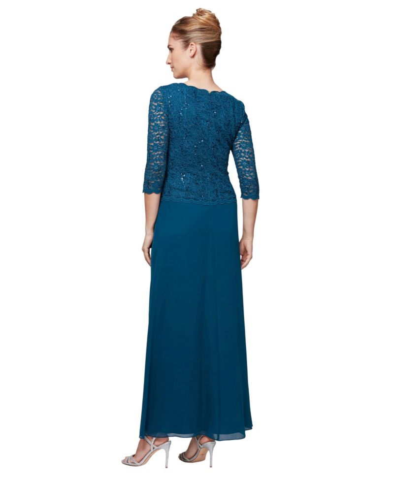 Petite Sequin Lace Gown