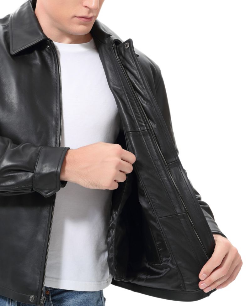 Men's Ryan Zip Front Leather Jacket