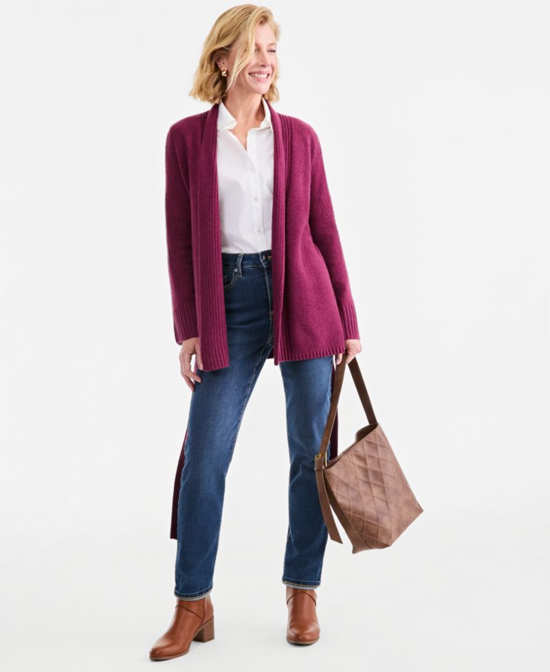 Petite Luxsoft Wrap Front Cardigan, Macy's Exclusive