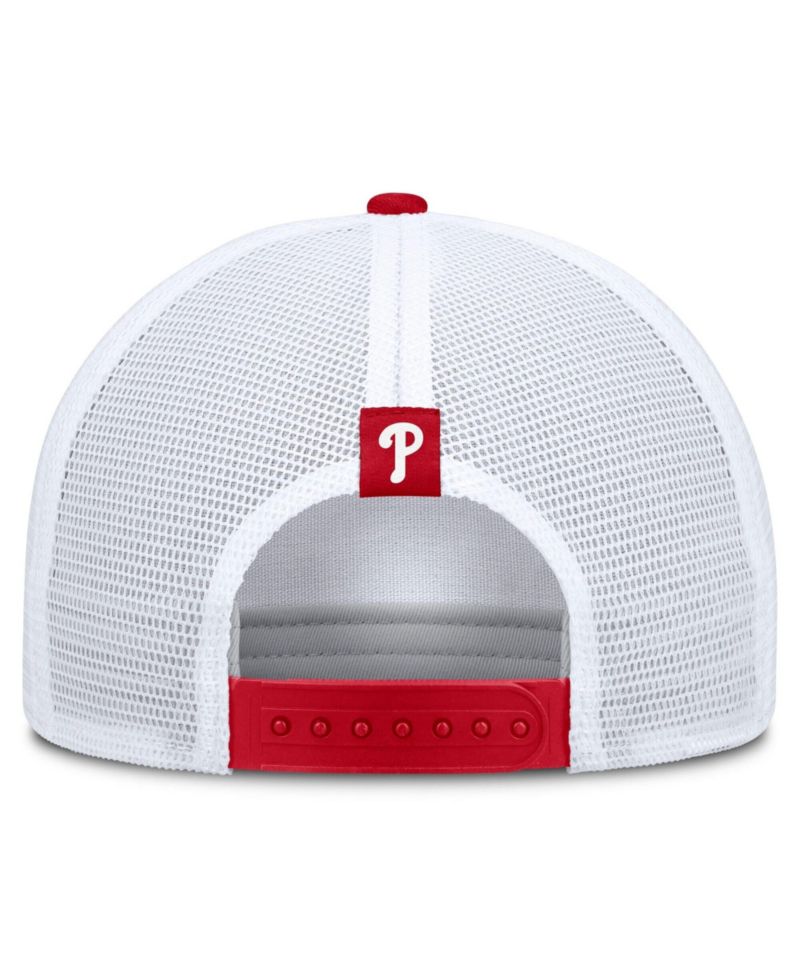 Men's Khaki/Red Philadelphia Phillies Rise A-Frame Trucker Adjustable Hat