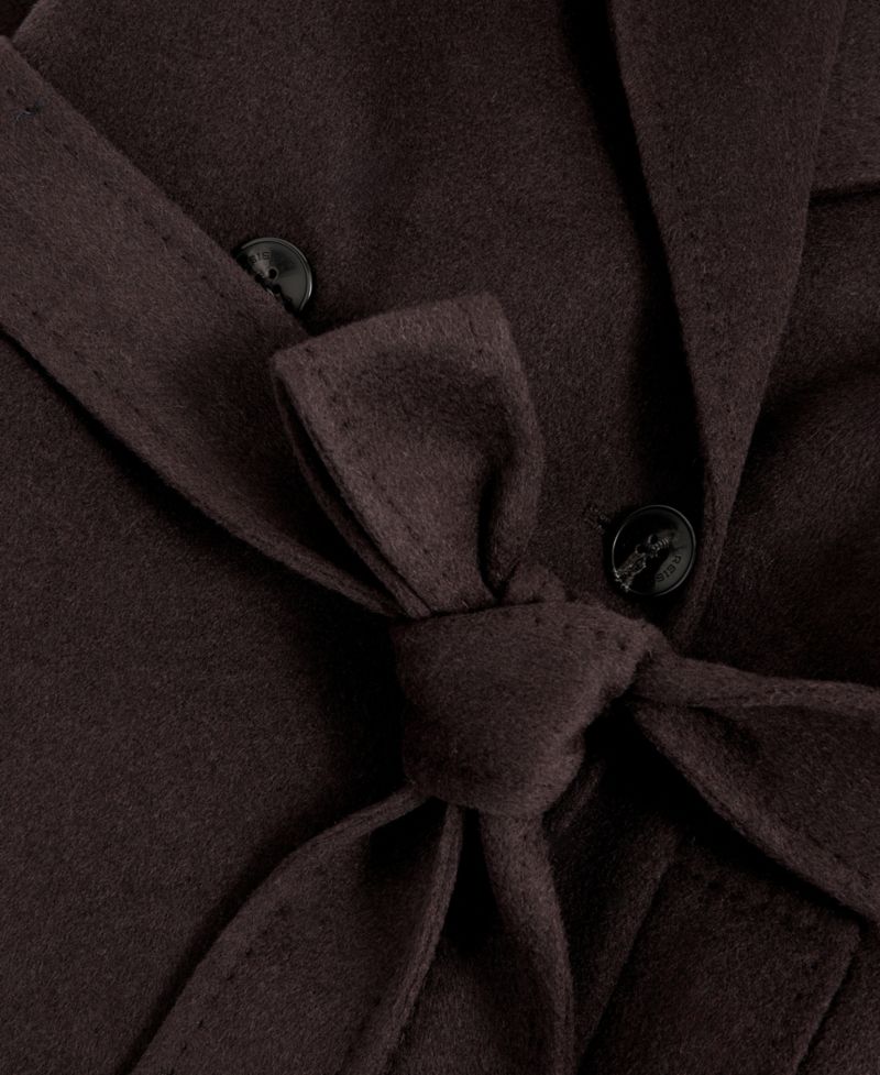Petite Rene Double Breasted Belted Wool-Blend Wrap Coat