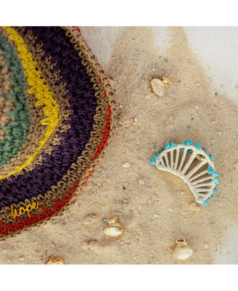 Women's Mini Claw Clip Set of 4 - Gold Seashell