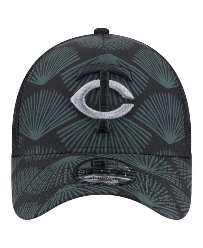 Men's Black Minnesota Twins 9FORTY A-Frame Trucker Adjustable Hat