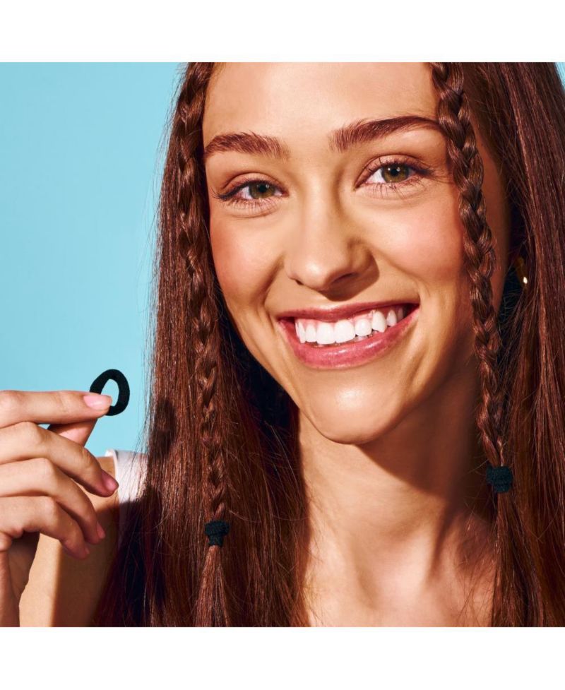 No Snag Braid Ends - Seamless Nylon and Spandex Hair Ties for Braids - No-Snag Gentle Hold Design - 25 Pack