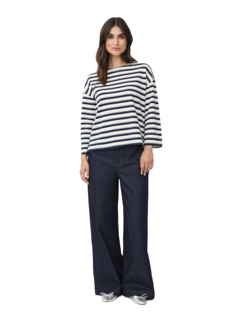 Women's Wide Leg Button Fastening Jeans
