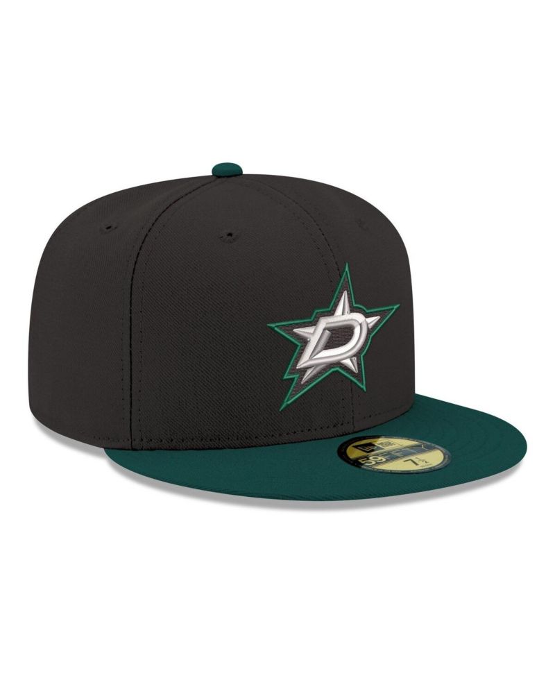 Men's Black Dallas Stars Core Logo Two-Tone 59FIFTY Fitted Hat