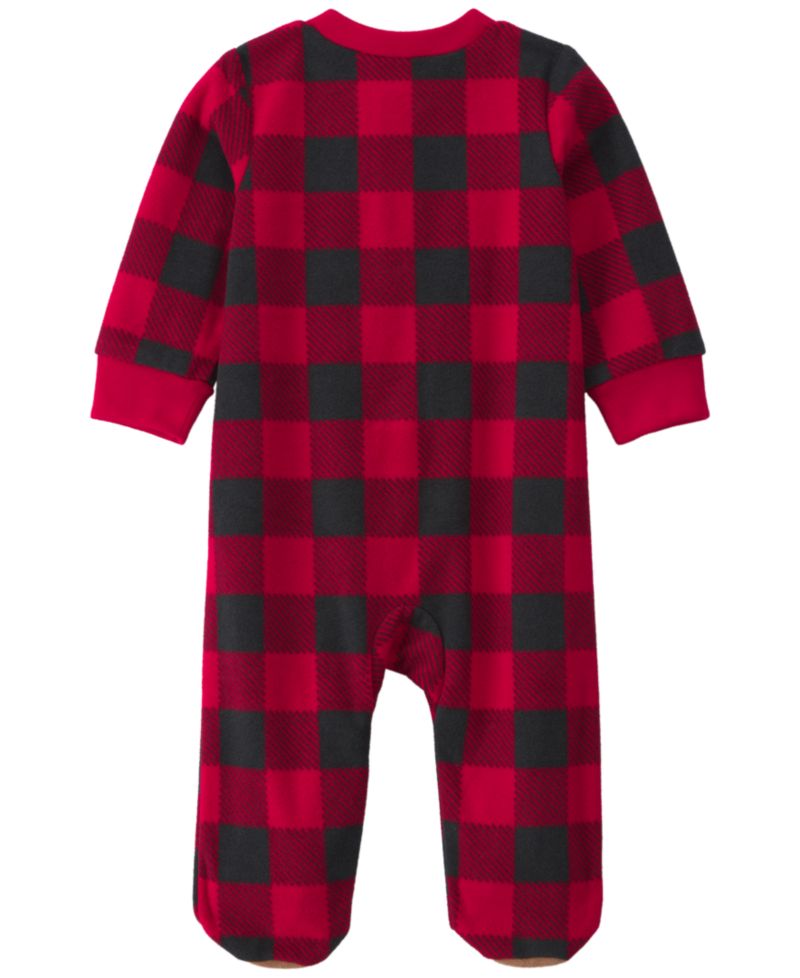 Baby Boys' and Baby Girls' Buffalo Check Fleece 2-Way Zip Sleep & Play