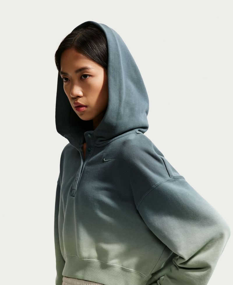 Женская спортивная одежда Phoenix Fleece с капюшоном Henley оверсайз из флиса