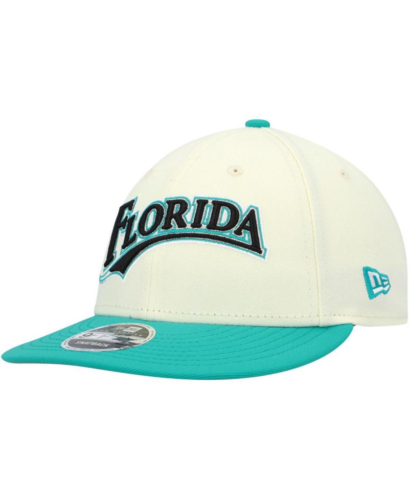 Men's x Felt Cream Florida Marlins Low Profile 9FIFTY Snapback Hat