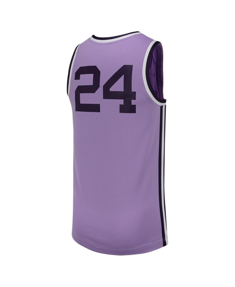 Men's 24 Lavender Kansas State Wildcats Retro Replica Basketball Jersey