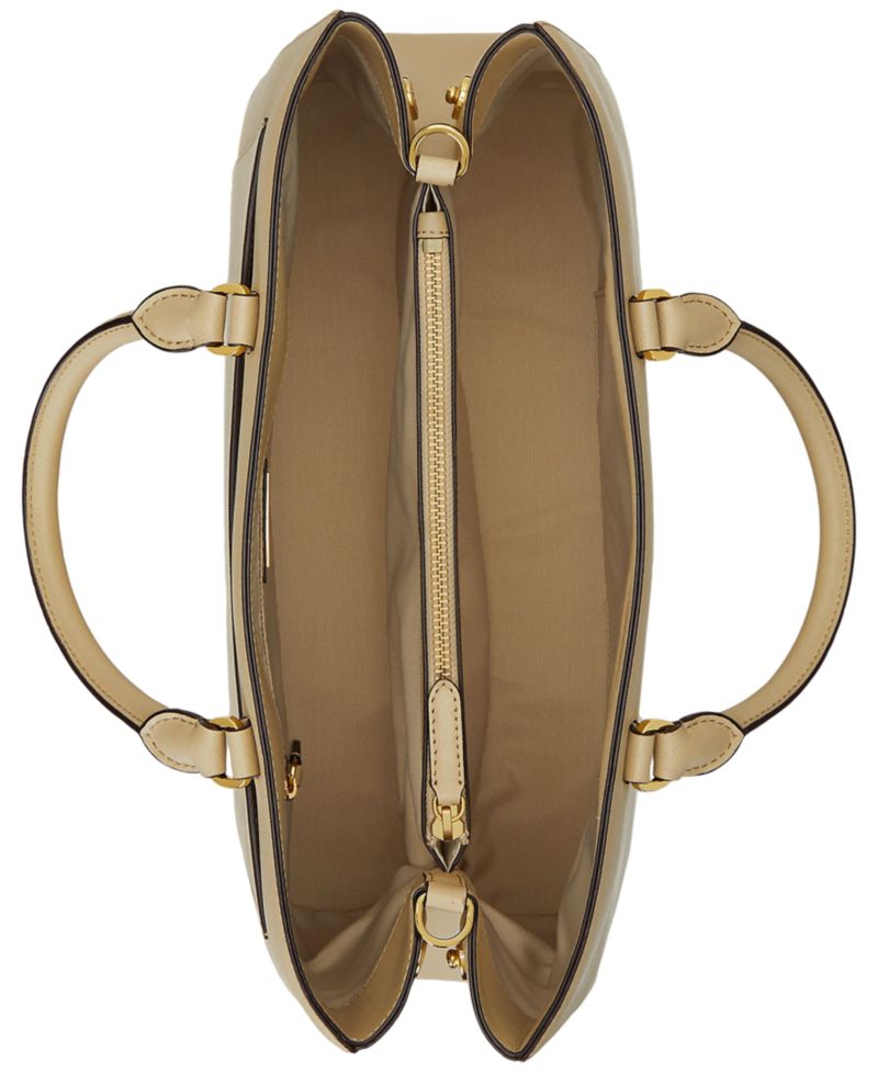 Hanna Large Crosshatch Leather Satchel Bag
