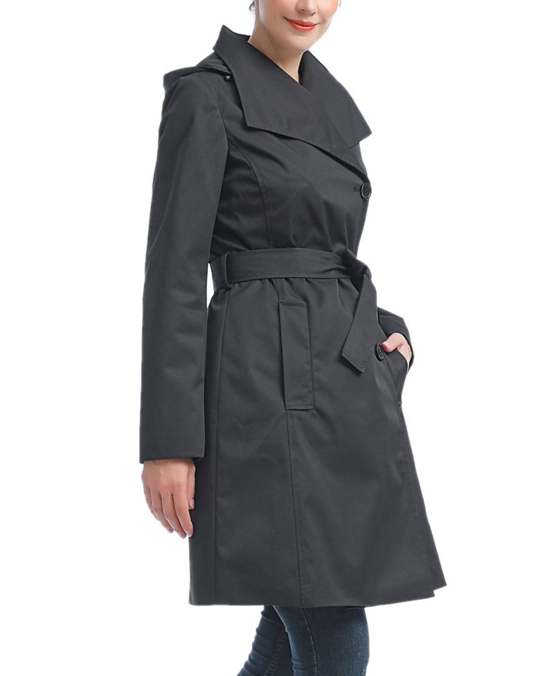 Women's kimi + kai Wing Collar Hooded Trench Coat