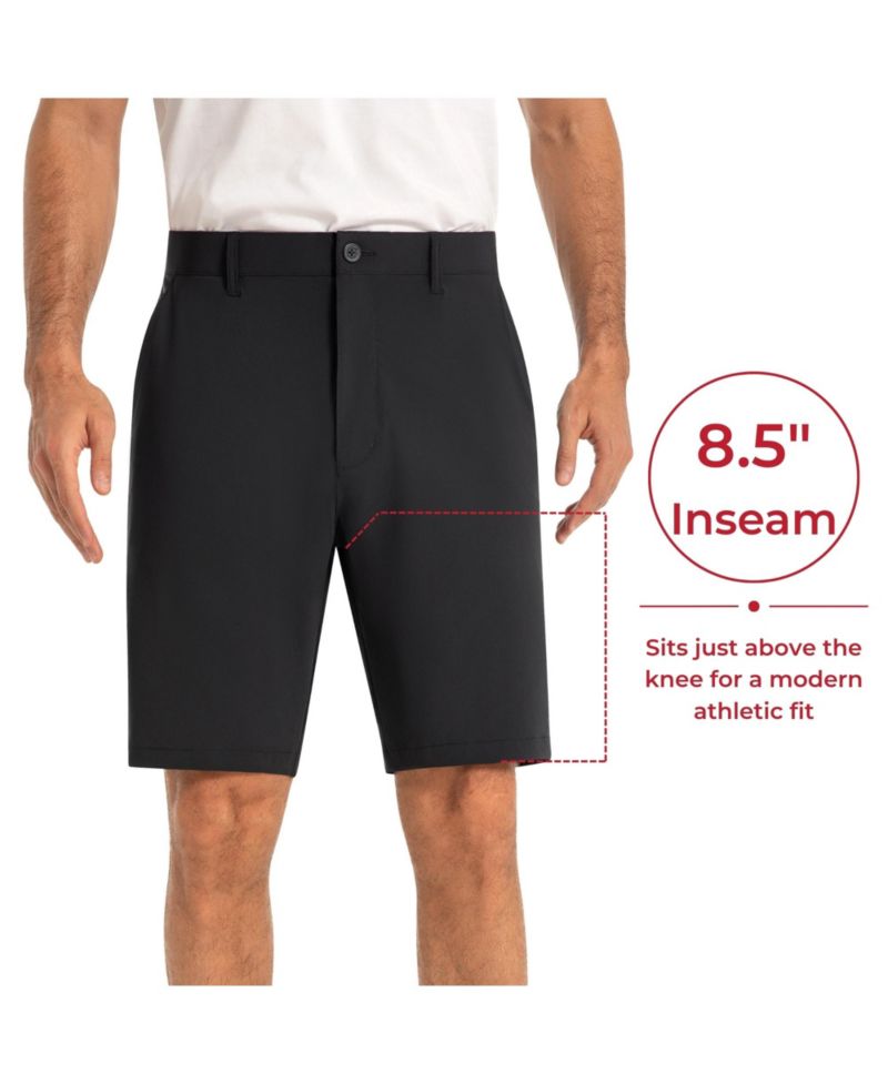 Mens Golf Dress Shorts 8.5” Inseam Casual Chino Shorts Flex Waist