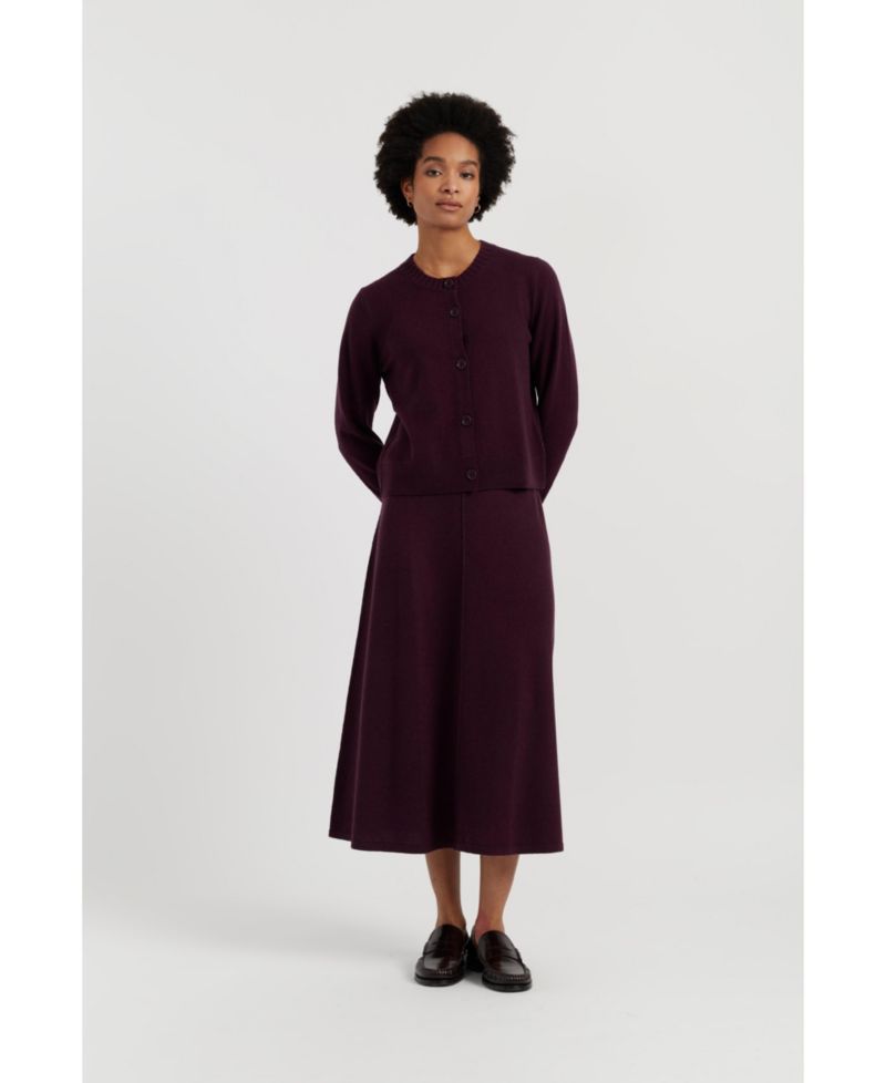 Women's Chinti and Parker Wool Cashmere Midi Skirt