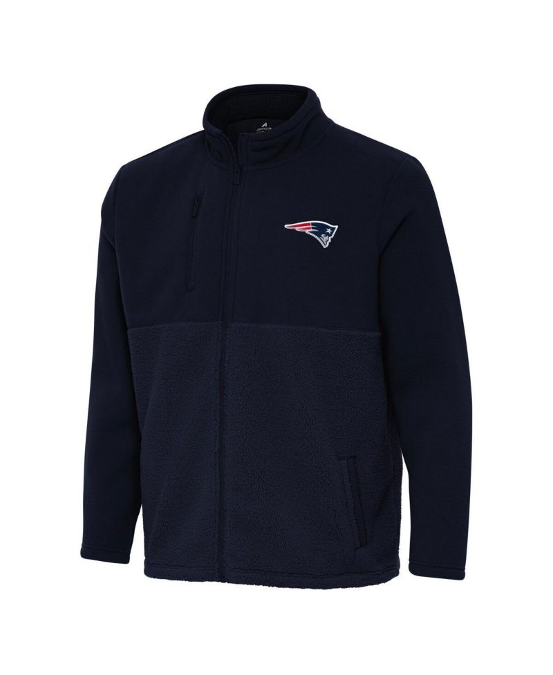Men's Navy New England Patriots Daily Fused Full-Zip Jacket