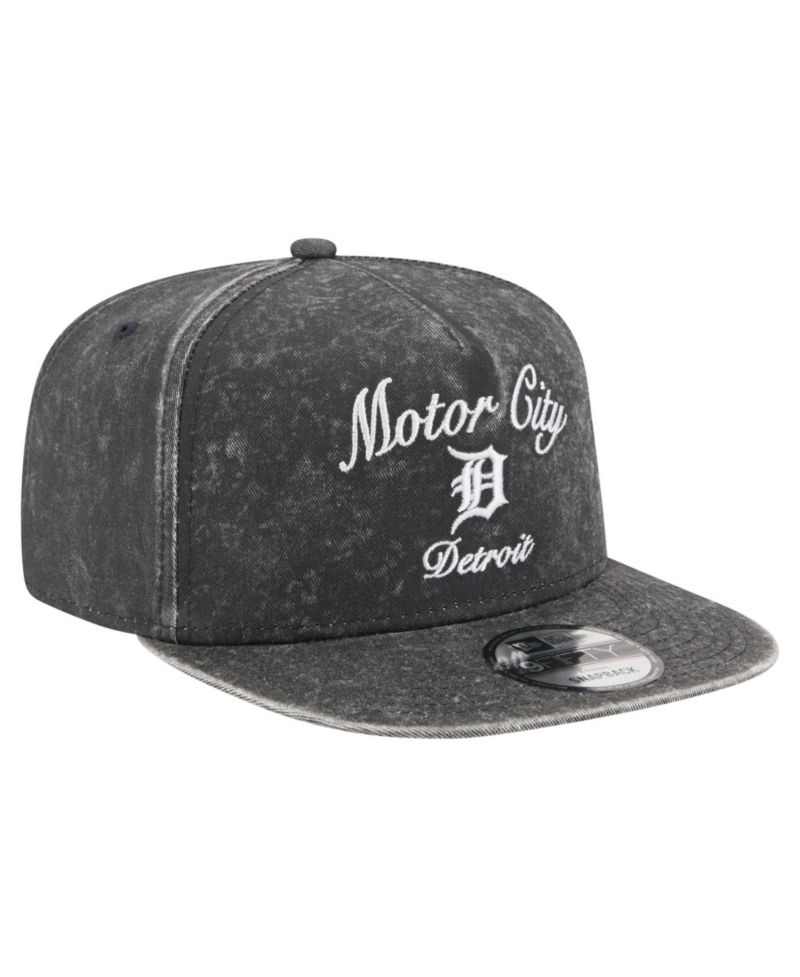 Men's Black Detroit Tigers City Slogan A-Frame 9FIFTY Snapback Hat