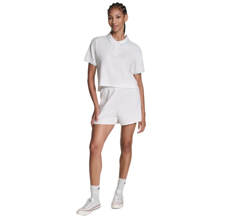 Women's Cropped Waffle Polo