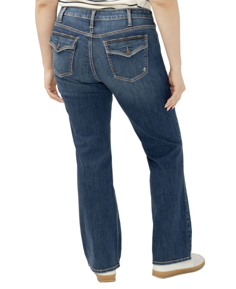 Plus Size Elyse Mid Rise Comfort Fit Bootcut Jeans