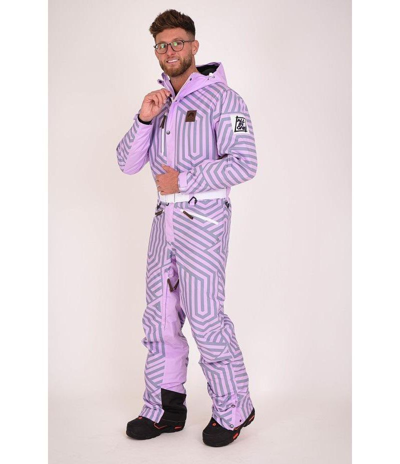 Fall Line Purple & Grey Men's Ski Suit