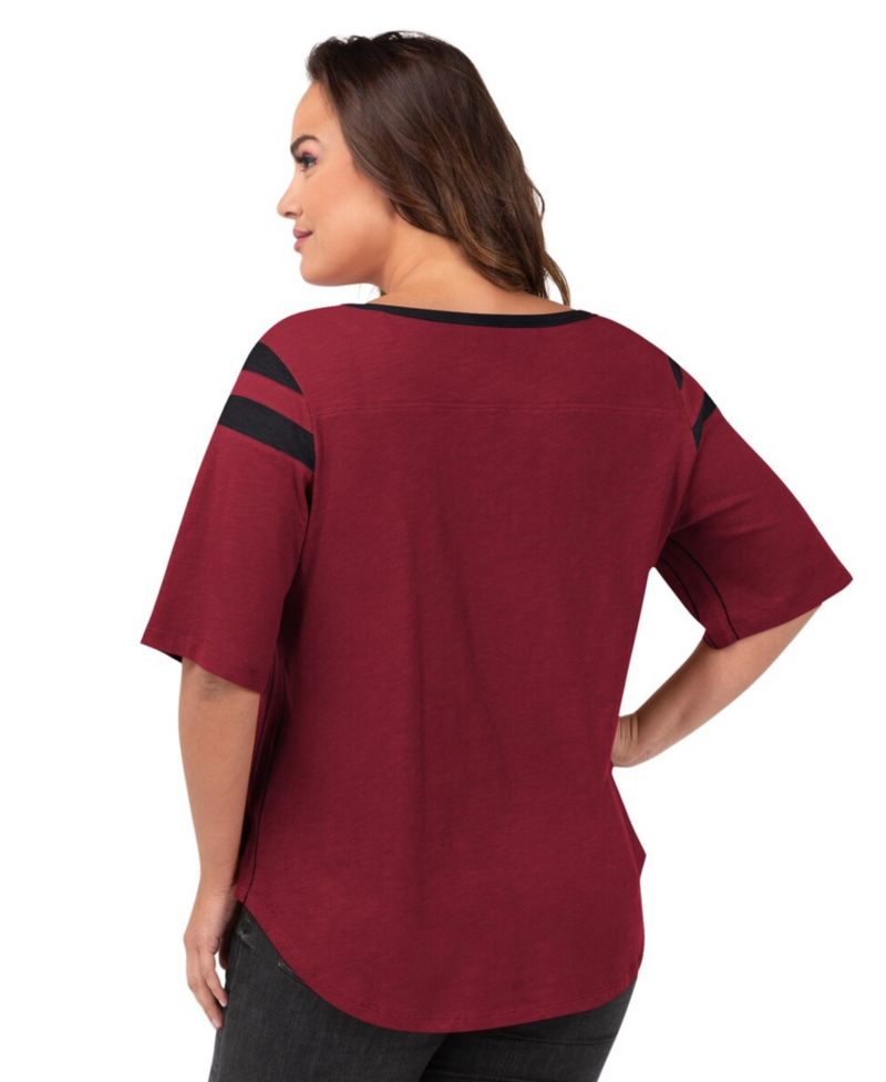Women's Cardinal Arizona Cardinals Plus Size Linebacker T-Shirt