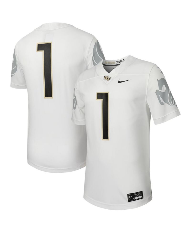 Men's 1 White UCF Knights Untouchable Replica Football Jersey