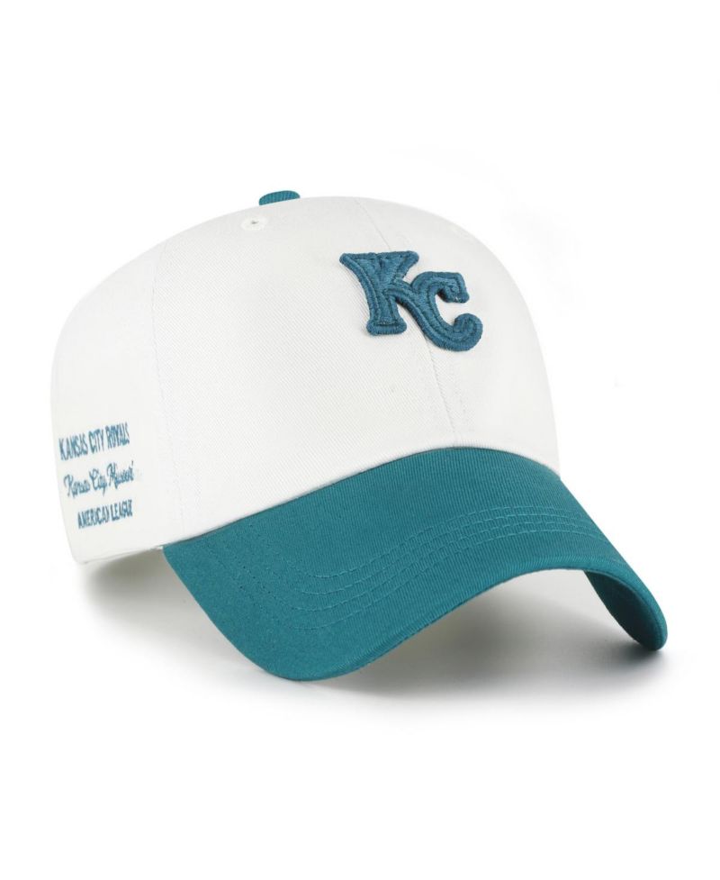 Men's White/Teal Kansas City Royals Contemporary Tonal Clean Up Adjustable Hat