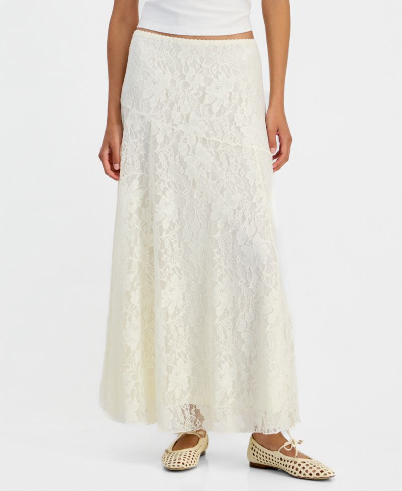 Women's Lace A-Line Pull-On Maxi Skirt