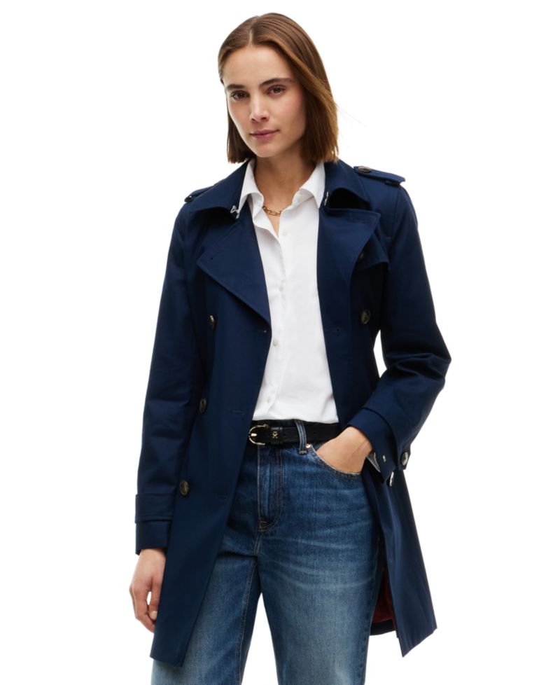 Women's Double-Breasted Belted Trench Coat