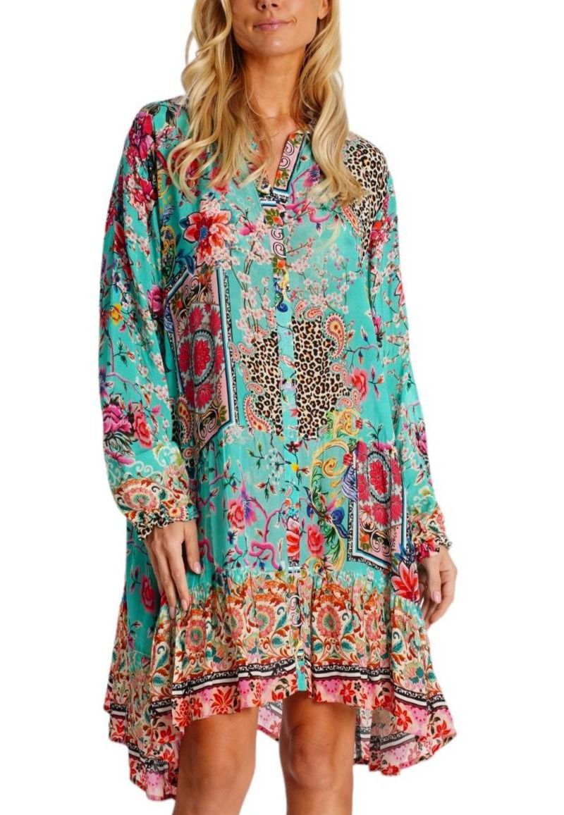Women's Summer Dress with Collared Neck