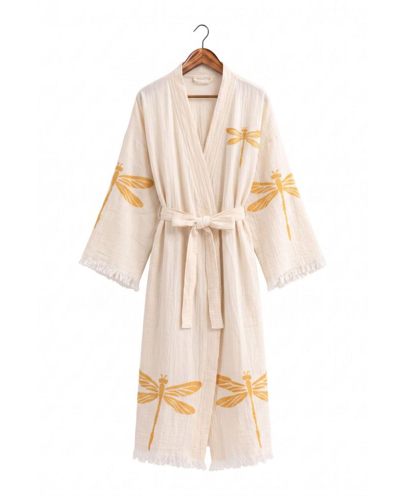 Women's Livia Cotton Handmade V-Neck Robe