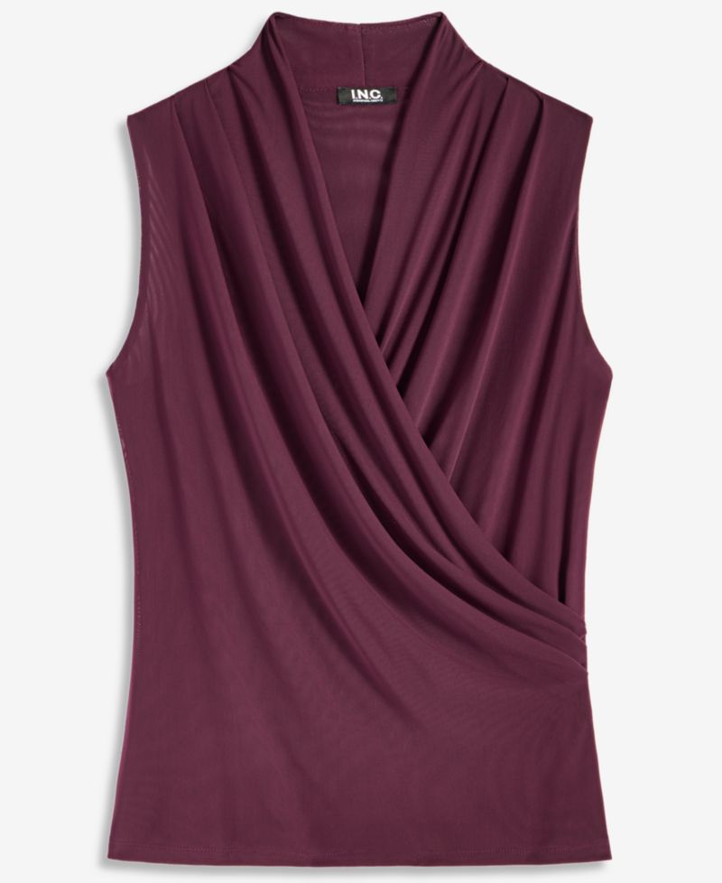Women's Mesh Surplice Tank
