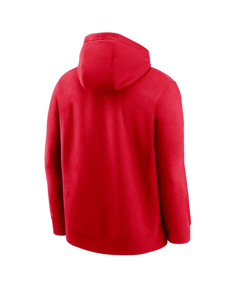 Men's Scarlet San Francisco 49ers Club Fleece Pullover Hoodie