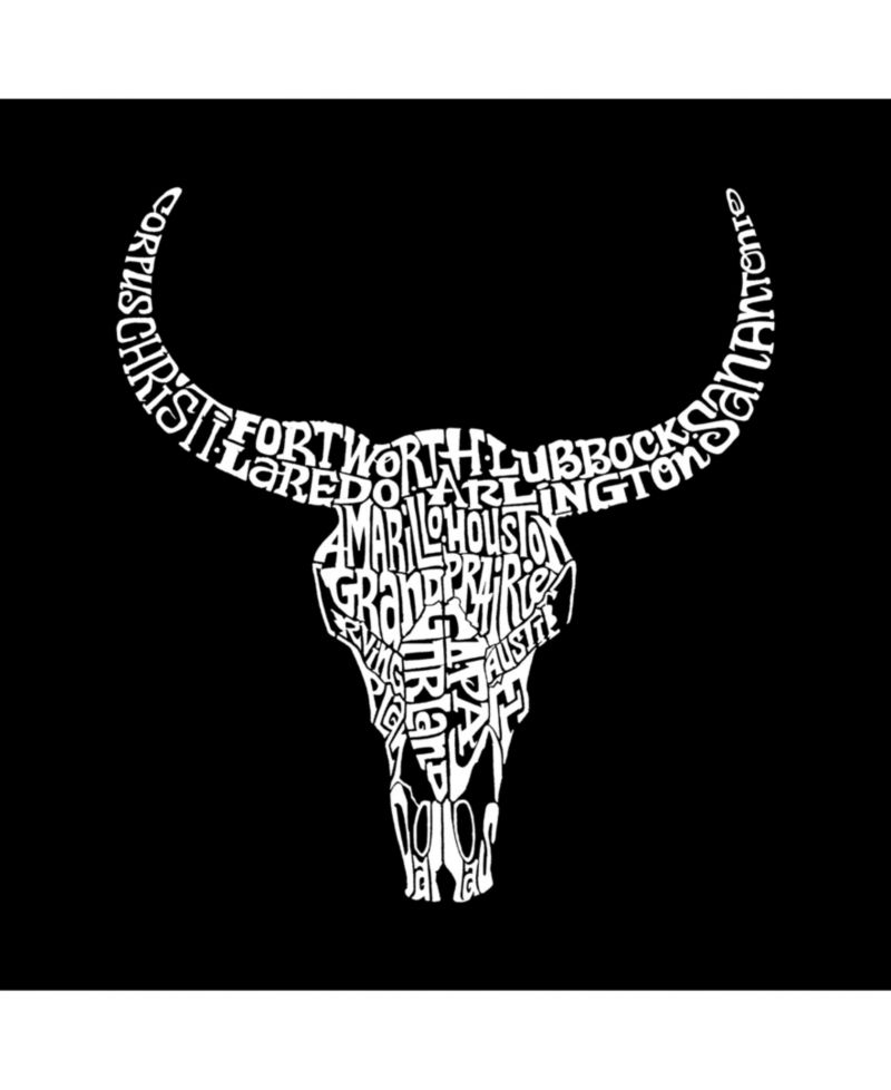 Men's Word Art T-Shirt - Texas Skull