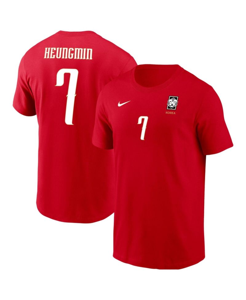 Big Boys and Girls Son Heung-Min Red South Korea National Team Name & Number T-Shirt