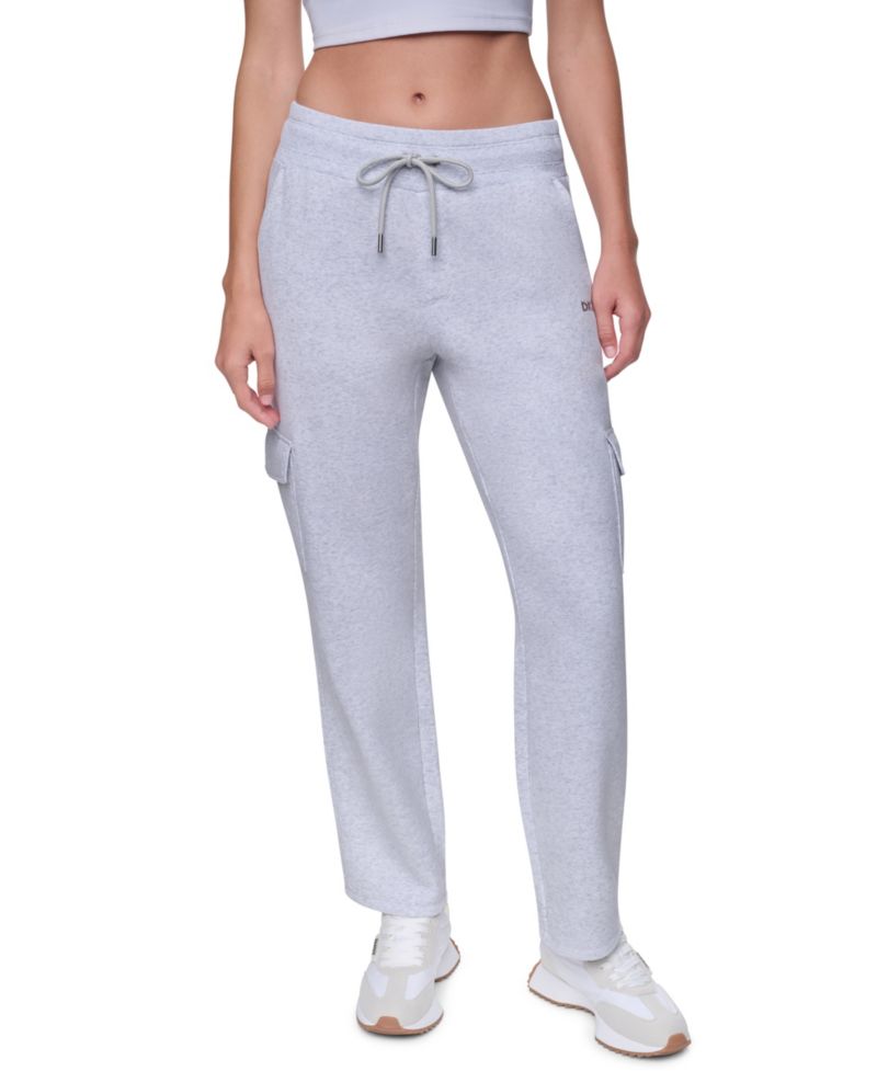 Women's Metallic Bubble Logo Mid-Rise Tapered Leg Cargo Pants