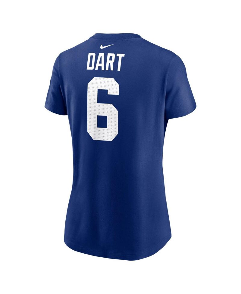 Women's Jaxson Dart Royal New York Giants Name & Number T-Shirt