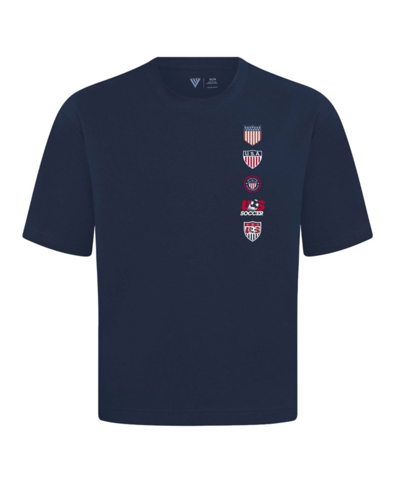 Men's Navy USMNT Luxe Signature Knit Timeline T-Shirt