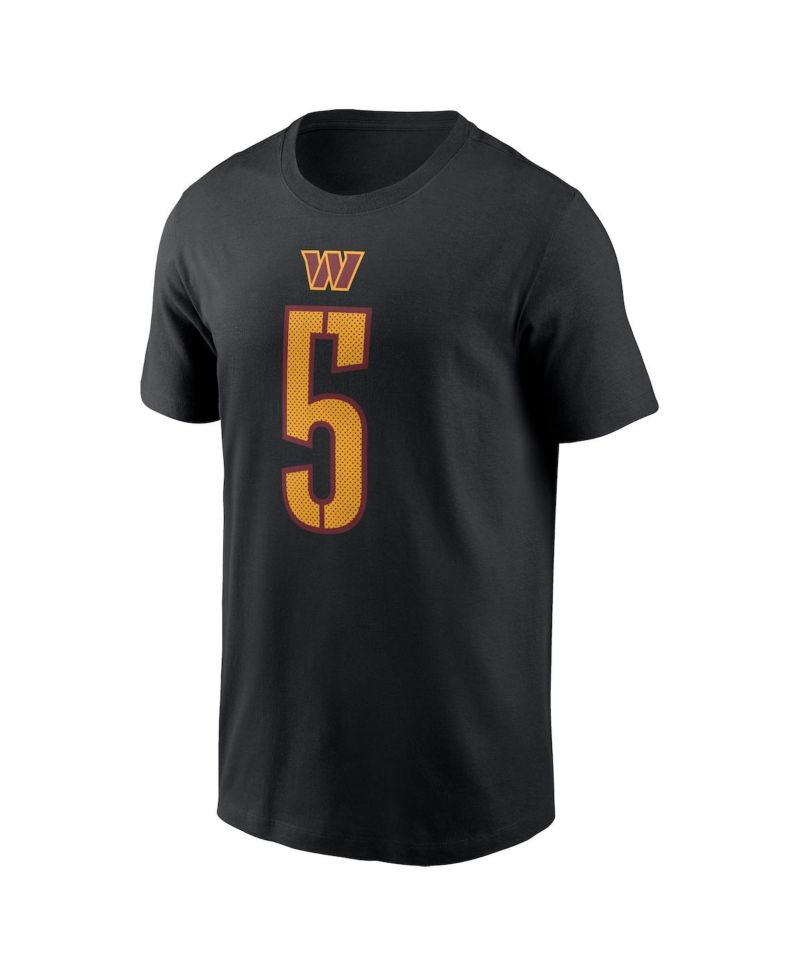 Men's Jayden Daniels Black Washington Commanders 2024 NFL Draft Player Name & Number T-Shirt