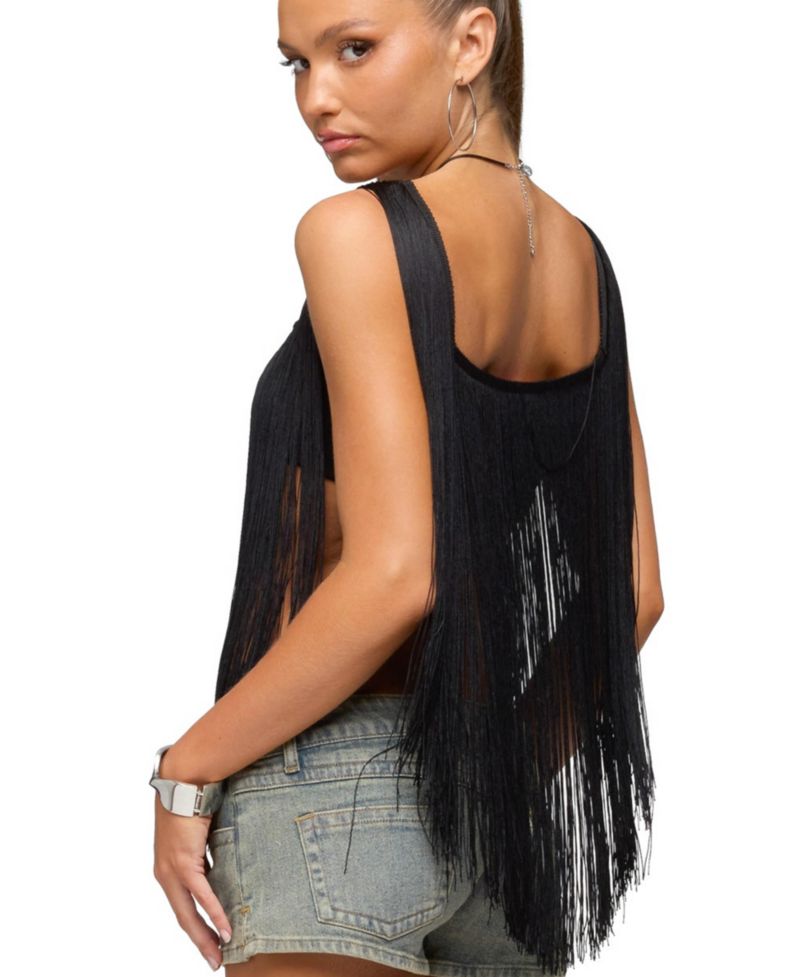 Women's Eranthe Fringed Crop Top