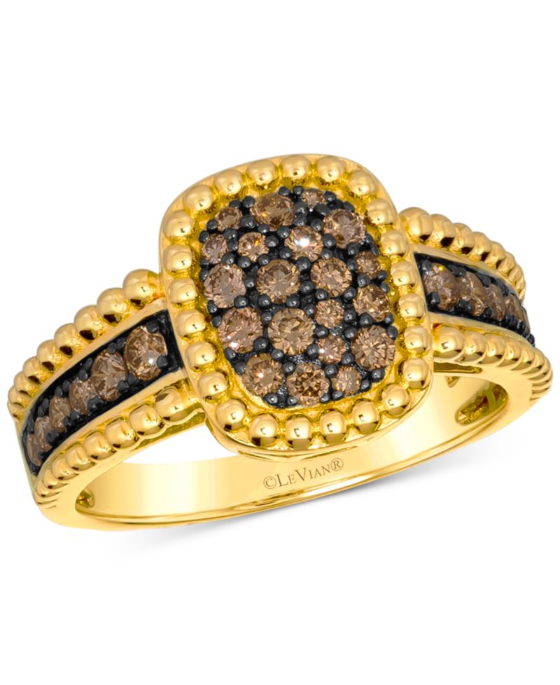 Chocolatier® Chocolate Diamond® (5/8 ct. t.w.) Ring in 14k Honey Gold