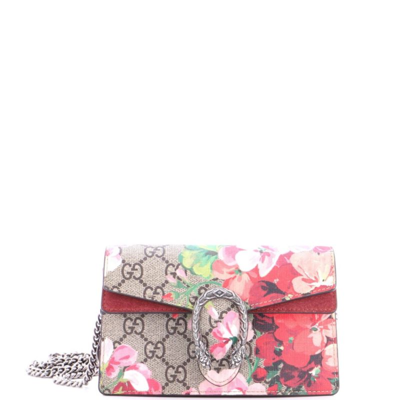 Super Mini Dionysus Bag Blooms Print GG Coated Canvas