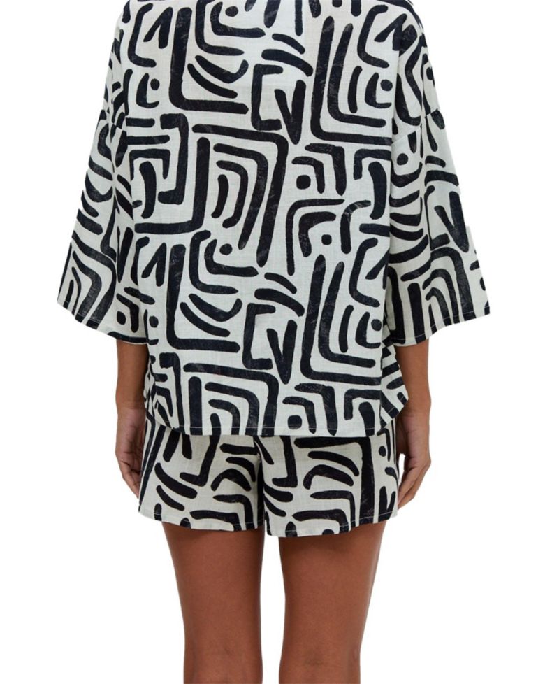 Women's Nicola Paperbag Waist Warhol Print Shorts