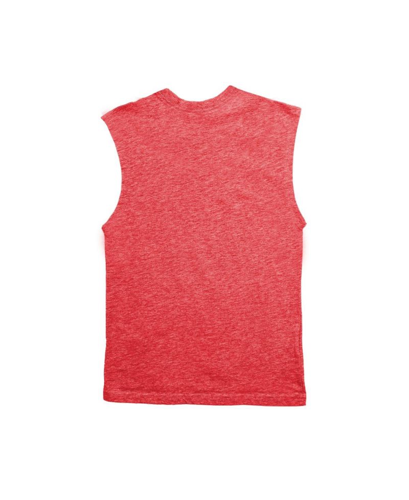 Big Boys and Girls Heather Red Kansas City Chiefs Muscle Tank Top
