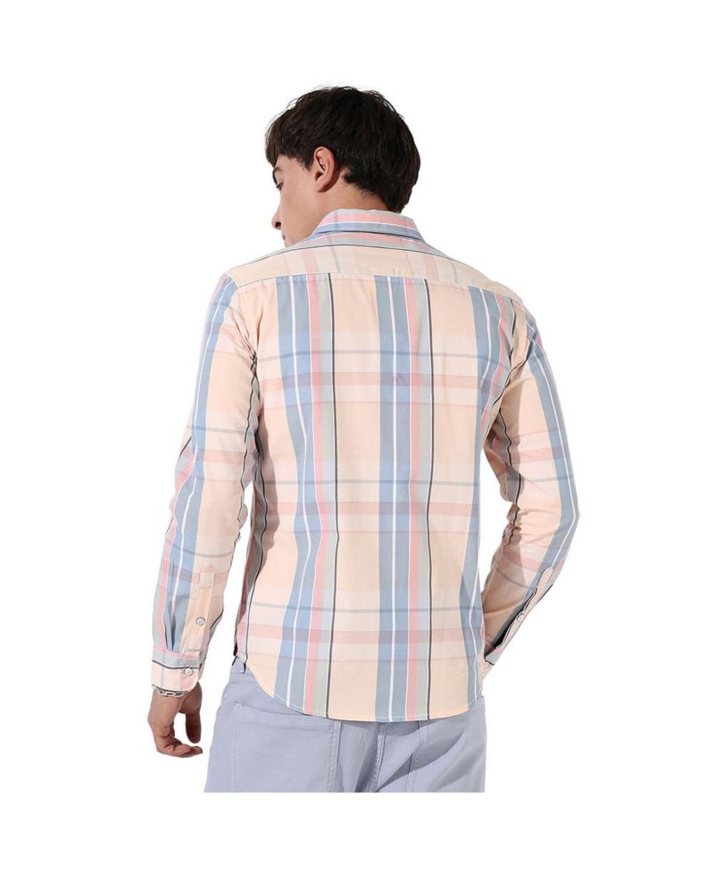 Men's Cotton Plaid Button Up Shirt