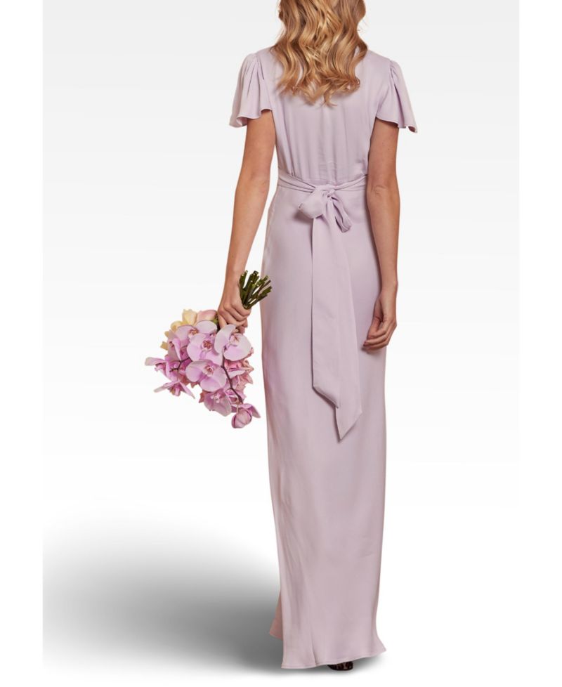 Women's Chelsea Satin V-Neck Bridesmaid Dress