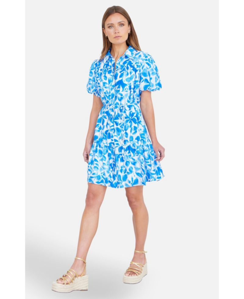 Women's Floral Print Relaxed Shirt Dress