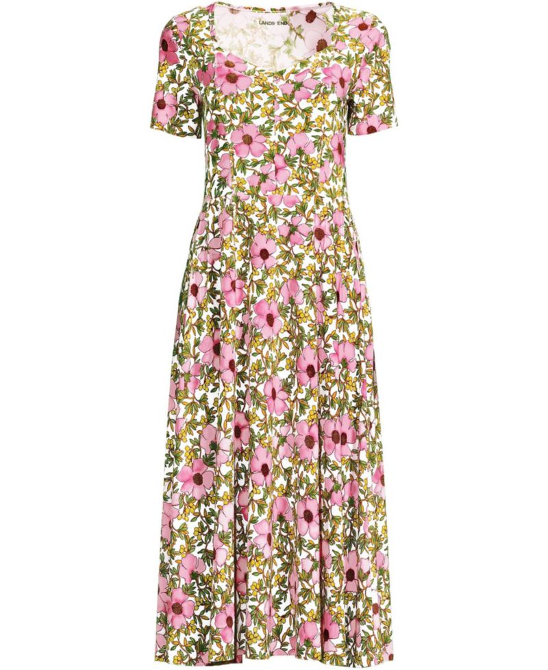Plus Size Silky Knit Sweetheart Midi Dress