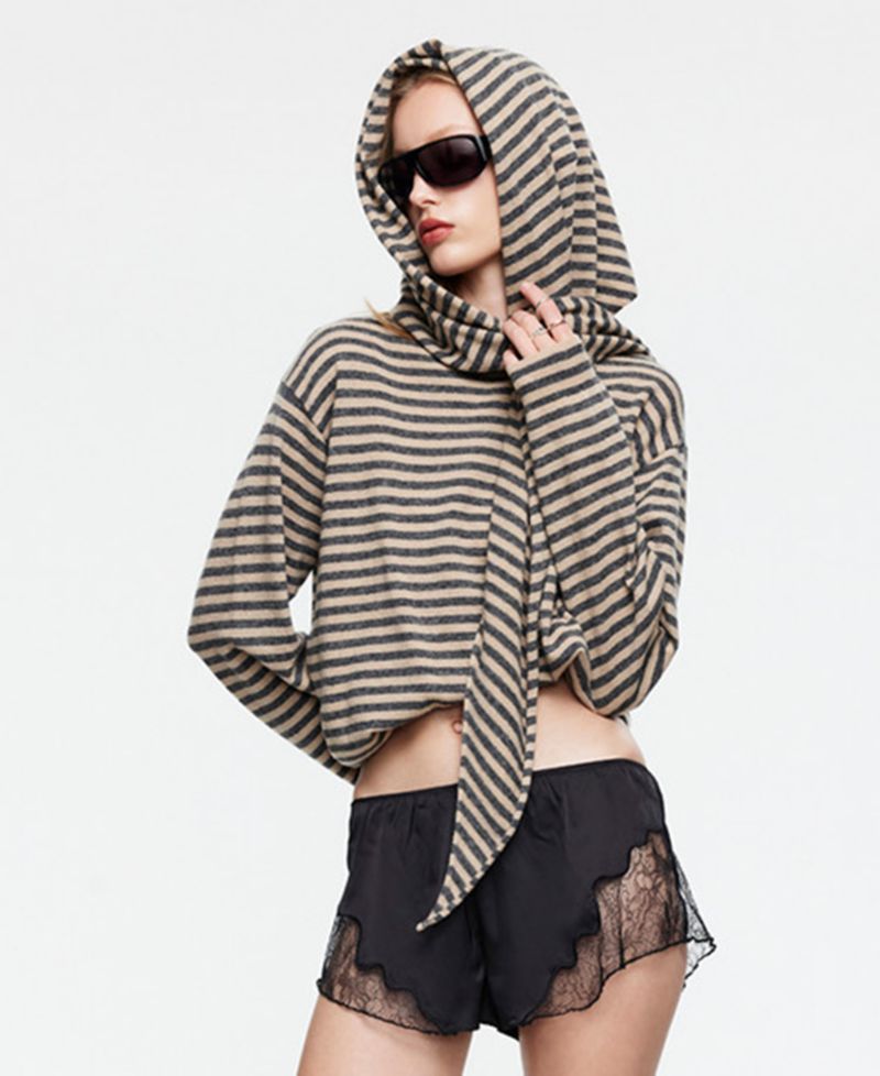 Women's Striped Long-Sleeve Top